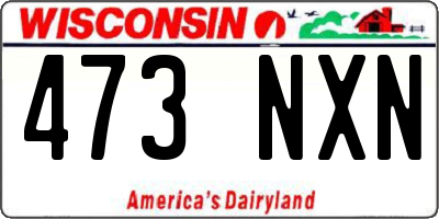 WI license plate 473NXN