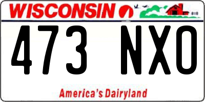 WI license plate 473NXO