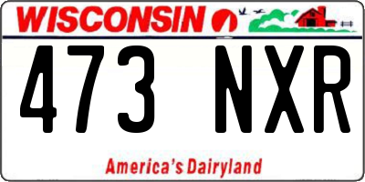 WI license plate 473NXR