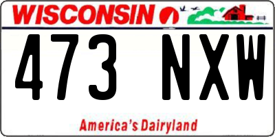 WI license plate 473NXW