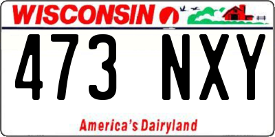 WI license plate 473NXY