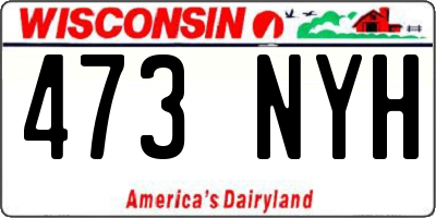 WI license plate 473NYH