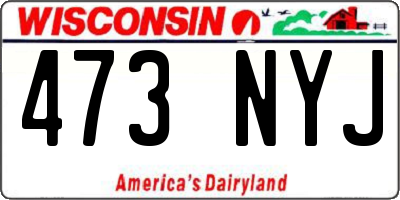 WI license plate 473NYJ