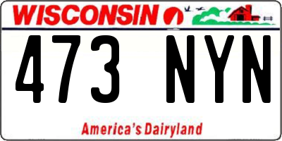 WI license plate 473NYN