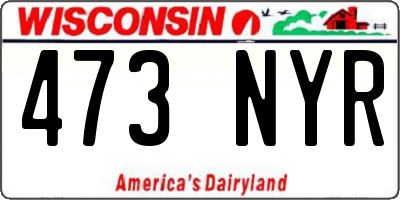 WI license plate 473NYR