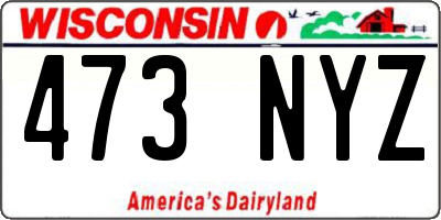 WI license plate 473NYZ