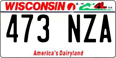 WI license plate 473NZA