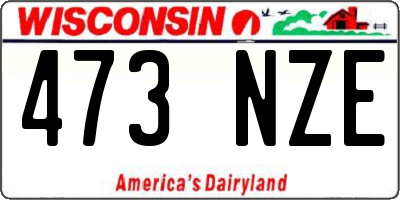 WI license plate 473NZE