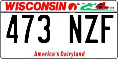WI license plate 473NZF