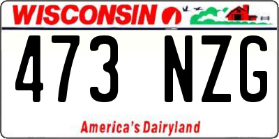 WI license plate 473NZG