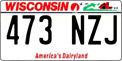 WI license plate 473NZJ