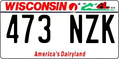 WI license plate 473NZK