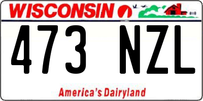 WI license plate 473NZL