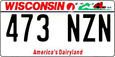WI license plate 473NZN