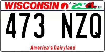 WI license plate 473NZQ