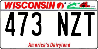 WI license plate 473NZT