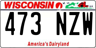 WI license plate 473NZW