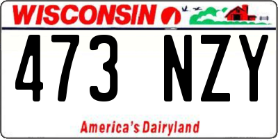 WI license plate 473NZY