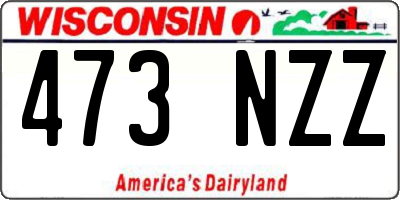 WI license plate 473NZZ