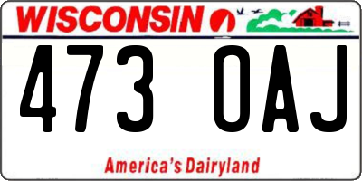 WI license plate 473OAJ