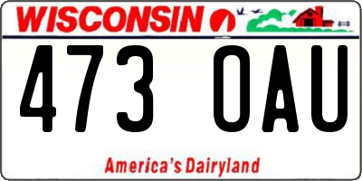 WI license plate 473OAU
