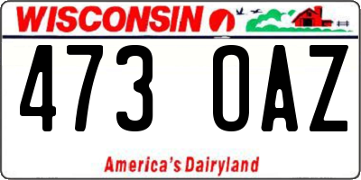 WI license plate 473OAZ