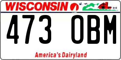 WI license plate 473OBM