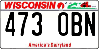 WI license plate 473OBN