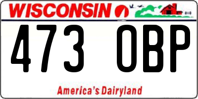 WI license plate 473OBP
