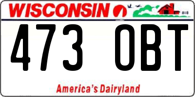 WI license plate 473OBT
