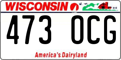 WI license plate 473OCG