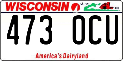 WI license plate 473OCU