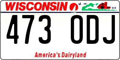 WI license plate 473ODJ