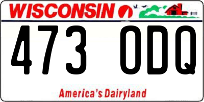 WI license plate 473ODQ