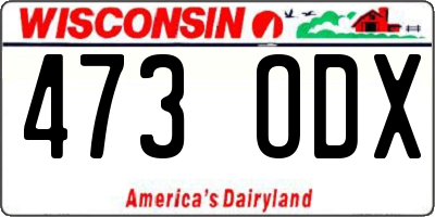 WI license plate 473ODX