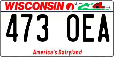 WI license plate 473OEA