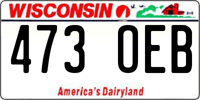 WI license plate 473OEB