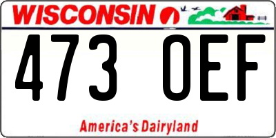 WI license plate 473OEF
