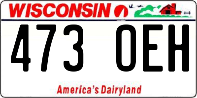 WI license plate 473OEH