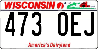 WI license plate 473OEJ