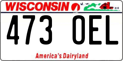 WI license plate 473OEL