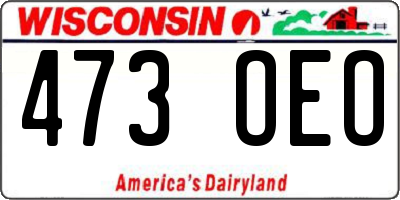 WI license plate 473OEO