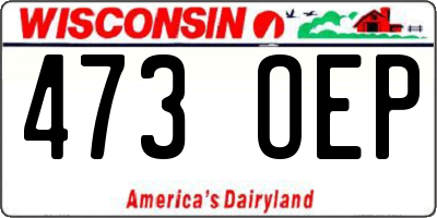 WI license plate 473OEP