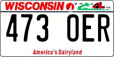 WI license plate 473OER