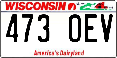 WI license plate 473OEV