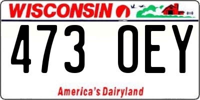 WI license plate 473OEY