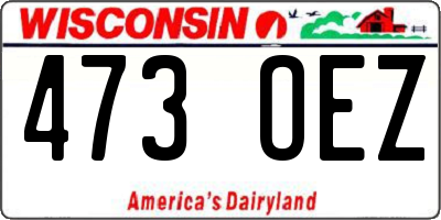 WI license plate 473OEZ