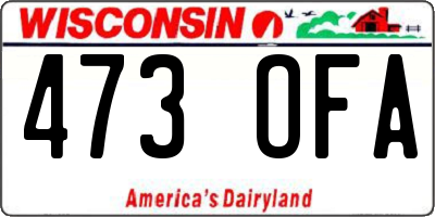 WI license plate 473OFA