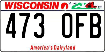 WI license plate 473OFB