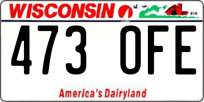 WI license plate 473OFE